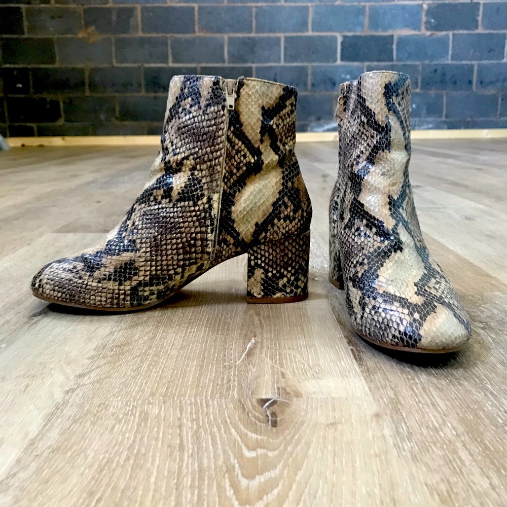 Urban outfitters faux snakeskin boots